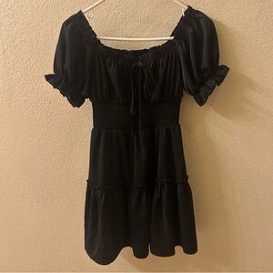 Black Puff Sleeve Dress